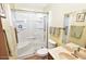 Bathroom featuring an enclosed shower, a toilet, and a vanity with a sink at 4328 E Capri Ave # 171, Mesa, AZ 85206