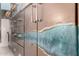 Bathroom showing vanity with unique wood and blue river design at 4720 E Adobe Dr, Phoenix, AZ 85050