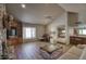 Spacious living room with vaulted ceilings and a view of the bedroom at 536 W Surrey Ave, Phoenix, AZ 85029