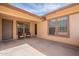 Covered patio with neutral tones offering a cozy spot for outdoor seating and relaxation at 5721 W Molly Ln, Phoenix, AZ 85083
