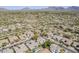 Wide aerial of desert-landscaped upscale community in Arizona with mountain views and well-maintained properties at 7745 E Calle De Las Brisas --, Scottsdale, AZ 85255