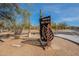 Sonoran Hills Park sign in a desert landscape with a blue sky background showcasing the natural beauty of the area at 7745 E Calle De Las Brisas --, Scottsdale, AZ 85255