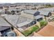Aerial view of property with tile roof, back yard, and community neighborhood at 9821 E Supernova Dr, Mesa, AZ 85212