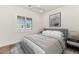 This bedroom features neutral decor and large windows with plantation shutters at 10147 W Camino De Oro --, Peoria, AZ 85383