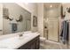 Bathroom featuring a glass shower, and vanity at 10249 W Redbird Rd, Peoria, AZ 85383