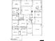 Detailed floorplan showcasing the home's layout including bedrooms, bathrooms, kitchen, and living spaces at 16089 W Harvard St, Goodyear, AZ 85395