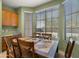 This dining room has three windows, natural light, a wood table, and six chairs at 3708 W Rushmore Dr, Anthem, AZ 85086