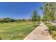 Picturesque community green space surrounded by well-maintained sidewalks and homes, promoting outdoor activities at 4834 S Meteor --, Mesa, AZ 85212