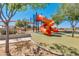 Gathering fun at the playground area, featuring slides, and climbing structures at 4834 S Meteor --, Mesa, AZ 85212