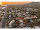 Aerial view of the property with pool outlined in neighborhood context at 5507 N Calle Del Santo --, Phoenix, AZ 85018