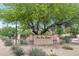 Inviting community entrance with lush desert landscaping and prominent signage for Paso Fino Estates at 8832 E Wethersfield Rd, Scottsdale, AZ 85260