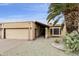 Attractive single-story home featuring desert landscaping with a charming desert cactus at 9576 E Fairway Blvd, Sun Lakes, AZ 85248