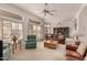 Open-concept living room boasting natural lighting and comfortable seating at 20408 N Tanglewood Dr, Sun City West, AZ 85375