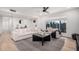 Inviting living room featuring light wood floors, neutral decor, and a view to the front entry and yard at 2202 E Lincoln Dr, Phoenix, AZ 85016