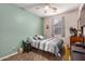 Cozy bedroom with a ceiling fan, and carpet flooring at 291 N Scott Dr, Chandler, AZ 85225