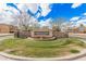 Beautiful stone entrance to Lakeview Trails - Morrison Ranch community with colorful landscaping at 3938 E Morrison Ranch Pkwy, Gilbert, AZ 85296