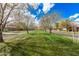 View down a tree-lined street; mature trees and well-kept green spaces throughout the neighborhood at 3938 E Morrison Ranch Pkwy, Gilbert, AZ 85296