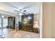 Bedroom featuring large wardrobe, neutral paint and warm toned tile at 542 S Higley Rd # 102, Mesa, AZ 85206