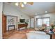 Relaxing living room showcasing tile floors, comfortable seating, and ample natural light at 542 S Higley Rd # 102, Mesa, AZ 85206