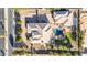 Stunning aerial view of the property highlighting the lush landscaping, private pool, guest house and meticulously designed backyard at 7215 W Union Hills Dr, Glendale, AZ 85308