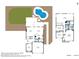 Detailed floor plan showcasing layout of home, including pool, patio, and room dimensions at 2501 E Los Alamos St, Gilbert, AZ 85295