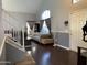 Inviting living room featuring hardwood floors and vaulted ceilings at 2542 S Rowen St, Mesa, AZ 85209