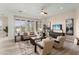 Bright living room with neutral tones, modern furniture, and a large window at 28516 N 128Th Dr, Peoria, AZ 85383