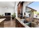 Updated kitchen overlooking pool with granite countertops and stainless steel sink at 4440 W Fallen Leaf Ln, Glendale, AZ 85310