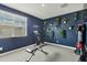 Home gym with modern exercise equipment and natural light at 741 N Abalone Ct, Gilbert, AZ 85233