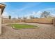 A spacious backyard with green grass, rock landscape, and block wall fencing for privacy at 7413 N 67Th Dr, Glendale, AZ 85303