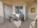 Private patio with two chairs, offering a quiet outdoor seating area at 145 N 74Th St # 256, Mesa, AZ 85207