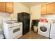 Well-equipped laundry space with appliances and ample storage, making chores convenient and organized at 2201 W Wethersfield Rd, Phoenix, AZ 85029