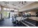 Well-equipped fitness center with modern exercise machines, weights, and a mirrored wall at 5401 E Van Buren St # 2095, Phoenix, AZ 85008