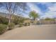 Spacious backyard featuring a private pool with rock features, lush landscaping, and mountain views at 908 E Mountain Sage Dr, Phoenix, AZ 85048