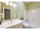 Traditional bathroom with a combination tub and shower, with single sink vanity at 908 E Mountain Sage Dr, Phoenix, AZ 85048