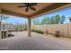 Covered patio perfect for outdoor lounging with desert landscaping and a block wall at 913 E Tekoa Ave, Gilbert, AZ 85298