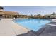 Spacious community swimming pool with clear blue water and lounge chairs at 9409 W Taro Ln, Peoria, AZ 85382