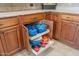 Custom kitchen cabinetry showcases a pull-out shelf for easy pot storage, maximizing space and organization at 9686 W Keyser Dr, Peoria, AZ 85383