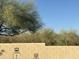 Desert landscape with trees visible above the wall at 1708 W Dusty Wren Dr, Phoenix, AZ 85085