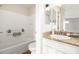 Bathroom featuring granite counters, vanity, and shower-tub combination at 2228 N 52Nd St # 117, Phoenix, AZ 85008