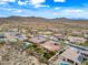 Aerial shot of desert homes showcasing beautiful landscaping, pools, and mountain views at 32754 N 15Th Gln, Phoenix, AZ 85085