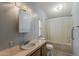 Functional bathroom with shower/tub combo, vanity, and neutral finishes at 3330 E Main St # 7, Mesa, AZ 85213