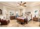 Cozy main bedroom with ceiling fan, multiple windows, and charming furnishings at 38301 N 15Th Ave, Phoenix, AZ 85086