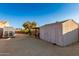 Backyard featuring a storage shed, additional covered storage, and plenty of room for parking trailers and other vehicles at 38301 N 15Th Ave, Phoenix, AZ 85086