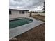 Private backyard features refreshing pool with concrete surround and gravel landscaping at 8727 N 35Th Dr, Phoenix, AZ 85051