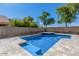 Backyard pool features clean tile with a blue sky above at 9574 W Quail Ave, Peoria, AZ 85382