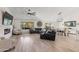 Open concept living room with comfortable seating, a fireplace, and plenty of natural light at 1501 N Lesueur --, Mesa, AZ 85203