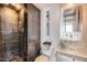 Modern bathroom features a stylish vanity, and a shower with decorative tile at 207 W Clarendon Ave # G18, Phoenix, AZ 85013