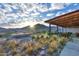 Outdoor restaurant seating with mountain views at sunset at 20718 W Colter St, Buckeye, AZ 85396