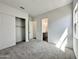 Spacious bedroom with walk-in closet and ensuite bathroom access, featuring soft carpeting at 22685 E Saddle Way, Queen Creek, AZ 85142